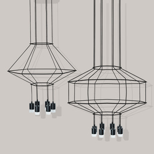 北欧创意个性艺术设计师后现代吊灯简约工程灯几何线条展厅吊灯具
