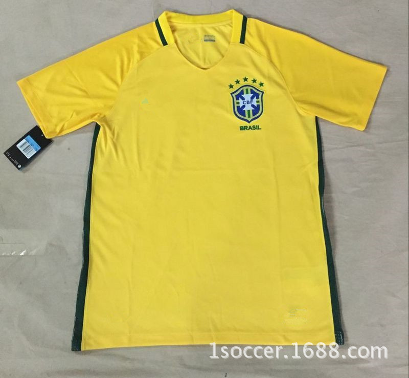 巴西主场球衣_2016 世界杯 套装足球服 无商标