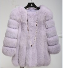 Hained fur nhà sản xuất bán buôn giả lông cáo mới áo dài tay áo đặc biệt bán buôn áo lông thú giả Lông thú