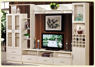 客厅卧室电视背景墙柜 电视柜组合套装 现在简约储物影视墙柜