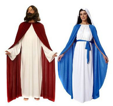 万圣节耶稣服装 话剧男传教士玛利亚服装基督教神父教皇修女衣服