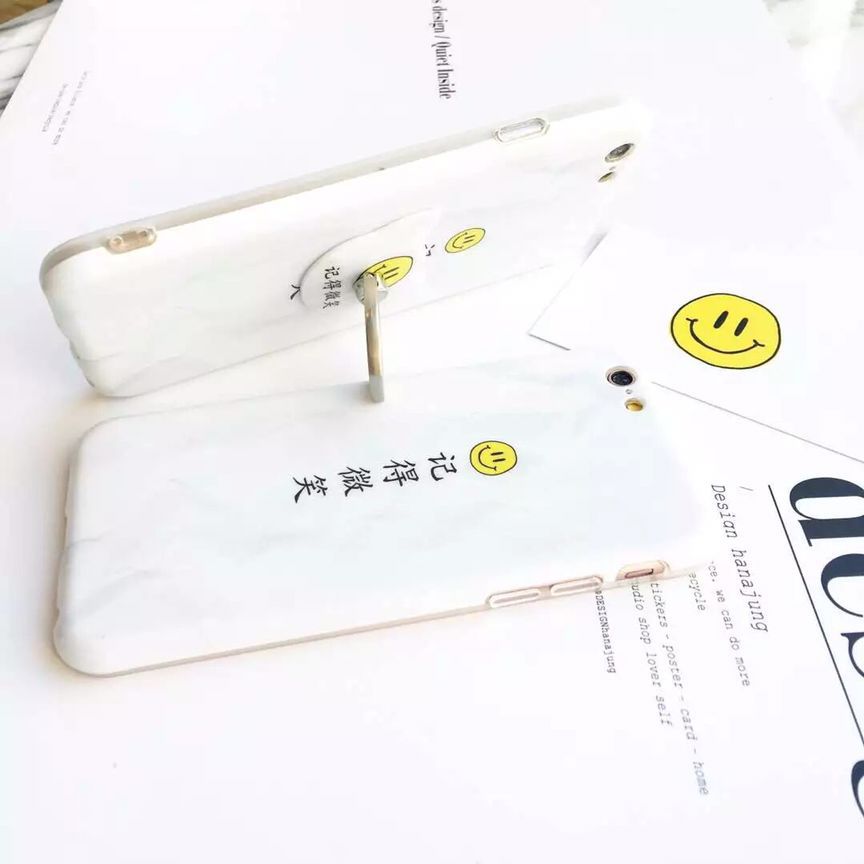 大理石文字记得微笑iPhone6S手机壳苹果6plu
