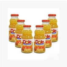 dole都乐 250ml 玻璃瓶整箱 24瓶纯果汁饮料