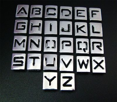 空心字母 锌合金镂空diy字母 镂空字母手机链【8mm镂空字母】