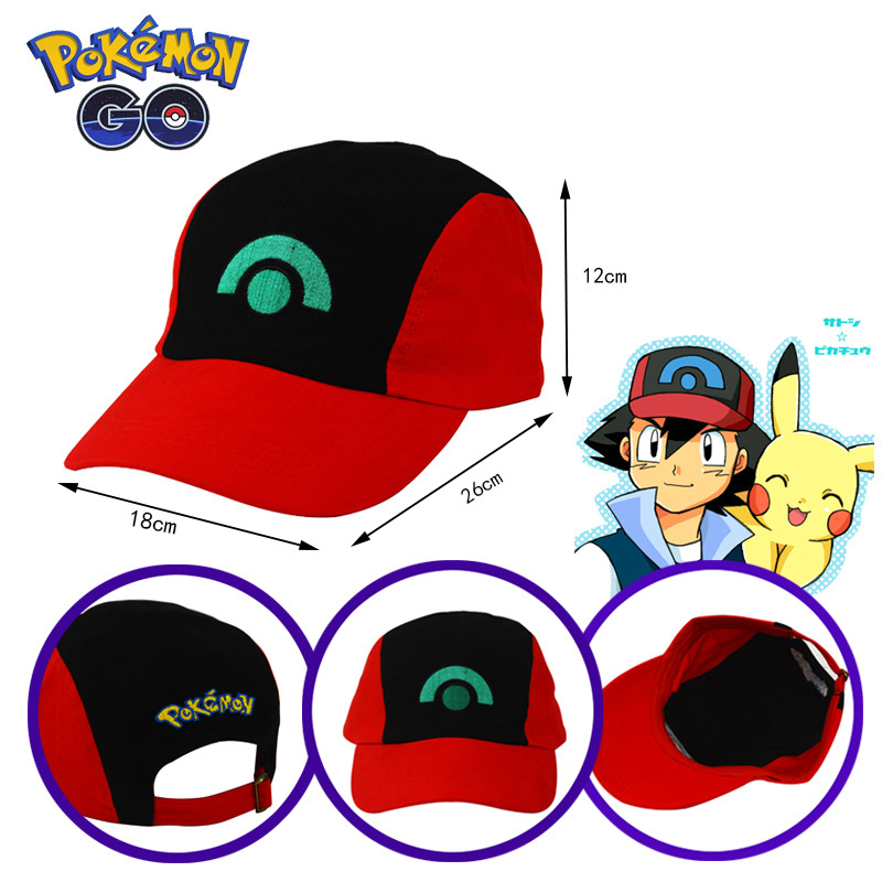 pokemon go帽子口袋妖怪宠物小精灵小智帽 cos棒球帽 热销新品