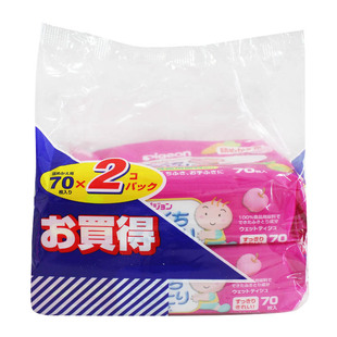 日本直邮 贝亲批发 贝亲手口擦拭专用湿巾替换装　贝亲湿巾 70*2
