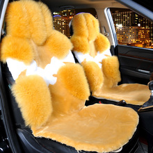Ghế ngồi xe len mùa đông đệm xe sang trọng mat lông xe ghế Đệm tóc