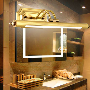 浴室镜前灯led欧式全铜灯照明卫生间化妆镜子灯别墅镜柜灯批发