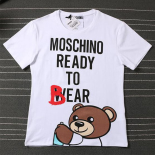 韩版夏装新款潮牌卡通大小熊字母宽松女装中长款T恤套头芭比小熊