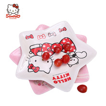新款儿童五角果盘 Hello kitty卡通 密胺 餐盘 创意卡通 ...
