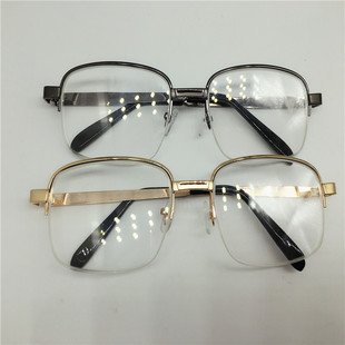 东海水晶眼镜 石头镜 电脑镜 护目养目拉丝半框白水晶眼镜 平光镜
