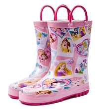 Mới đón cô gái công chúa màu hồng trong ống đi mưa đi giày nước che khuất đôi giày của cha mẹ trẻ em giày đi mưa trẻ em bán buôn Giày cao cổ