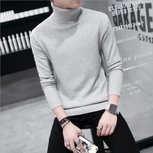 Mùa thu và mùa đông mới Hàn Quốc áo len cao cổ của nam giới Slim co dày dày áo dệt kim màu rắn nam bán buôn Áo len dày
