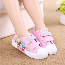 Giày trẻ em 2019 Giày nữ trẻ em mùa xuân và mùa thu Mẫu giày công chúa bé Hàn Quốc Giày đế xuồng trẻ em giày vải Giày vải trẻ em