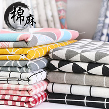 Khăn trải bàn bằng vải cotton và vải lanh tại chỗ in vải lanh sofa đệm gối gối vải vải khăn trải bàn Vải lanh