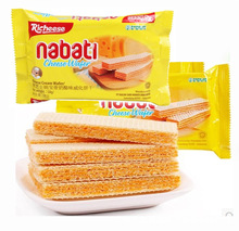 Indonesia nhập khẩu richeese ricotta nabati phô mai wafer Bánh quy gói 58g, đồ ăn nhẹ thông thường Bánh quy