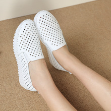 Mùa xuân và mùa hè mới 2019 Giày da nhỏ màu trắng nhỏ nữ giày đế mềm giải trí Giày đơn phiên bản Hàn Quốc của giày đế bệt đế bằng hoang dã Giày đế bệt nữ