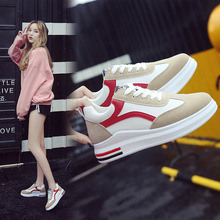 Mùa xuân 2019 phiên bản mới của Hàn Quốc về sự gia tăng của giày trắng nữ giày thể thao hoang dã Harajuku giày đế dày T06 Giày cao