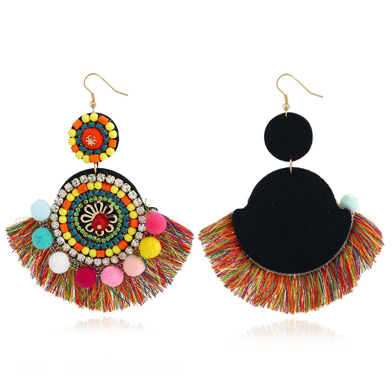 Occident and the United States Bead Drip oil earring (KC gold - black)NHKQ1145-KC gold - black