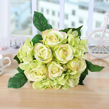 Nhà máy trực tiếp nhà thiết kế nội thất hoa giả ở châu Âu và Mỹ tăng 6 Shouzha Alishan bó hoa tú cầu đám cưới đã được phê duyệt Cầm hoa