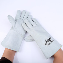 Bán buôn da dài thợ hàn cách điện đeo găng tay hàn cách điện đôi dày bảo hiểm lao động hàn găng tay quảng cáo Găng tay thợ hàn