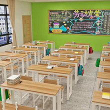 Trẻ em học bàn học sinh trung học cơ sở bàn và ghế lớp học sửa chữa đôi bàn đào tạo và bàn kết hợp bàn tùy chỉnh bán buôn Bàn ghế học