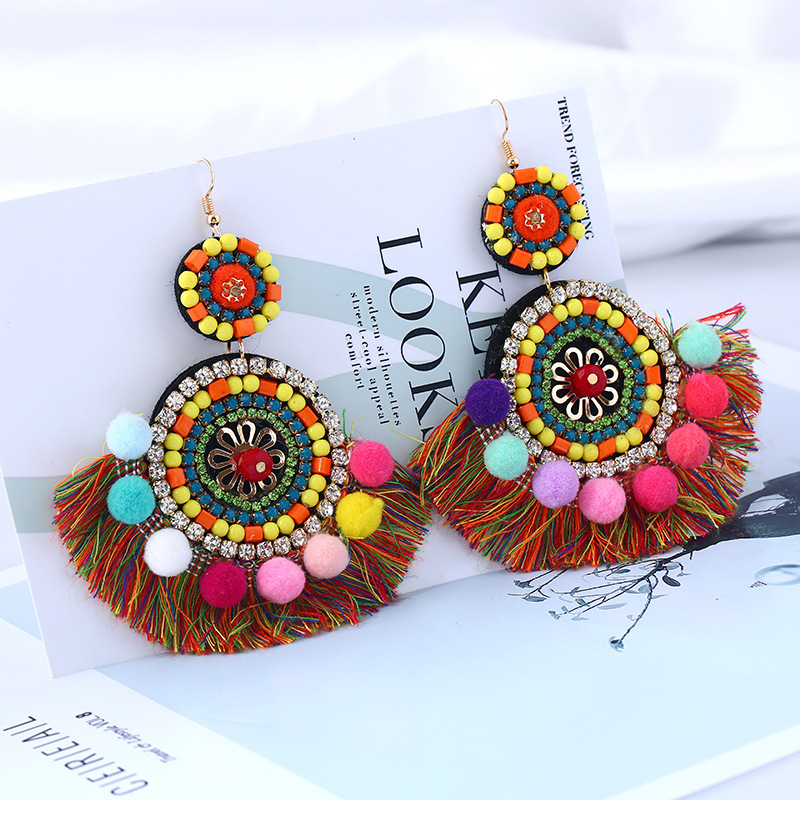 Occident and the United States Bead Drip oil earring (KC gold - black)NHKQ1145-KC gold - black