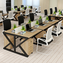 Bàn làm việc 46 người nhân viên bàn ghế kết hợp bàn văn phòng bàn máy tính bàn ghế văn phòng hiện đại đơn giản Bàn