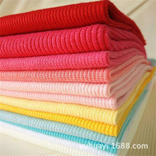 Có sẵn 21s 32s Cotton Spandex Ribbed 2X2 Chủ đề Vải Cotton Rib Stripe Vải dệt kim Vải gân