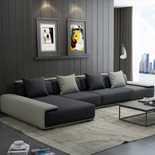 Bán buôn sofa vải hiện đại tối giản phòng khách sofa kết hợp kích thước căn hộ có thể tháo rời và có thể giặt đồ nội thất có thể được tùy chỉnh Sofa vải