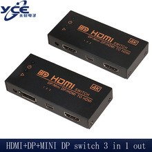 Bộ chuyển đổi Mini DP sang HDMI2.0 4K DisplayPort KVM Switch Bộ chuyển đổi