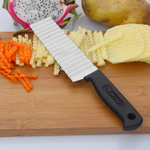 sóng trực tiếp con dao bằng thép không gỉ Pháp chuyên nghiệp khoai tây chiên lát sóng gấp nếp lưỡi cắt đóng gói Dao và kéo