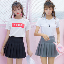 Một thế hệ xuân hè mới của phụ nữ Nhật Bản và đại học Hàn Quốc aa eo cao thon gọn váy xếp li váy tennis nửa váy Váy