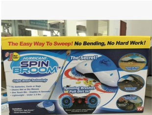 厂家直销TV新品 Hurricane Spin Broom 免电式手推扫地机 清洁机