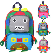 Túi đi học của trẻ em Phim hoạt hình mẫu giáo túi đi học 1-5 tuổi ba lô du lịch robot túi In tùy chỉnh Cặp đi học