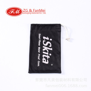 东莞厂家专业生产超细纤维耳机袋 双拉绳束口蓝牙耳机袋 耳机布袋