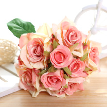 Bó hoa đám cưới bouquet Tám Shouzha mô phỏng uốn hoa hồng nhỏ châu Âu và Mỹ nhà thiết kế nội thất cung cấp bán buôn Cầm hoa