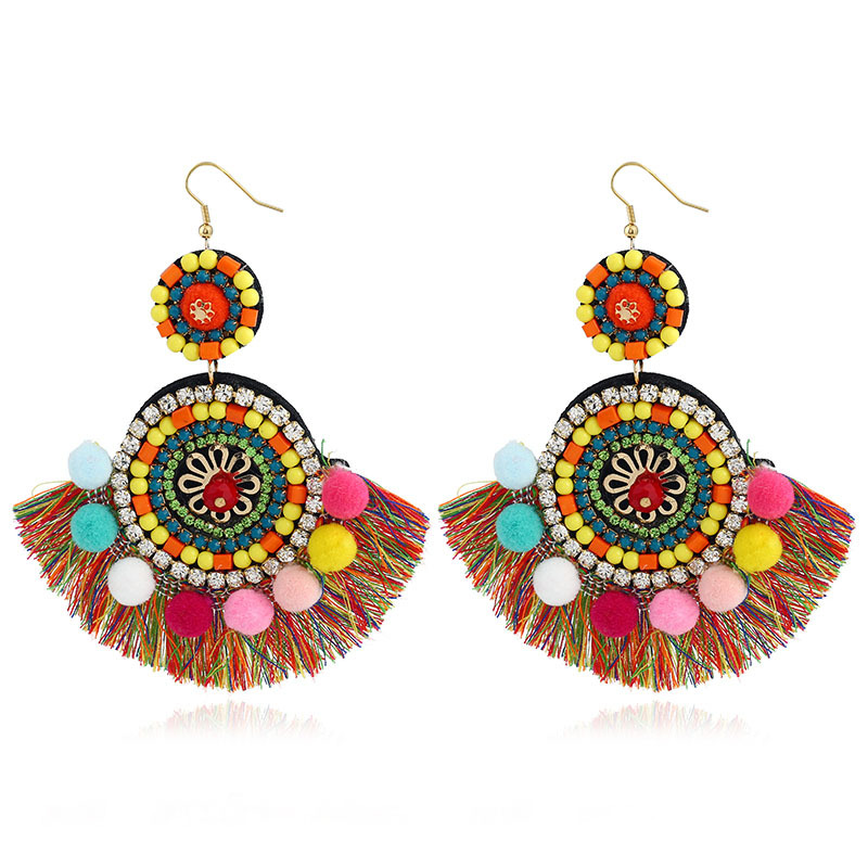 Occident and the United States Bead Drip oil earring (KC gold - black)NHKQ1145-KC gold - black