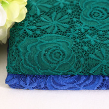 Mới màu xanh đậm căng vải ren sapphire hoa mẫu đơn hoa lưới vải ren Pháp bán buôn Vải ren