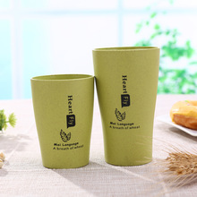 Màu xanh lá cây lúa mì rơm cốc bàn chải tách Cup sáng tạo rửa chén khuyến mại quảng cáo cốc cốc trẻ em bán buôn của Cốc nhựa