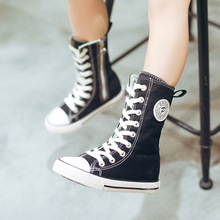 Giày vải mùa thu nữ phiên bản Hàn Quốc của giày đế bằng cao thoáng khí hoang dã thông thường Giày vải trẻ em