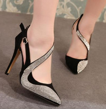 2016 Châu Âu và Hoa Kỳ câu lạc bộ đêm thương mại nước ngoài siêu cao gót hiển thị ngôi sao thời trang kim cương cao gót đơn giày zg318-18 Giày cao gót