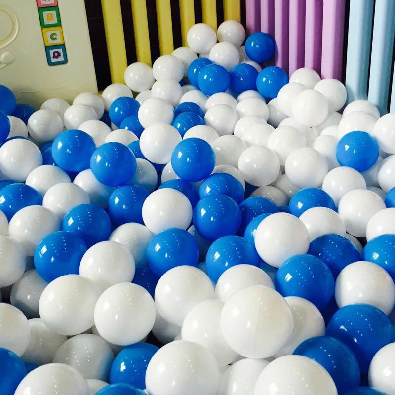 双十一活动儿童彩色海洋球 8cm彩色塑料球 游乐场加厚海洋球波波球批发