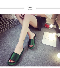 Thời trang mô phỏng lụa Hàn Quốc dép satin nữ mùa hè trong nhà không trơn trượt dép nữ sàn và dép nhà sản xuất Dép vải
