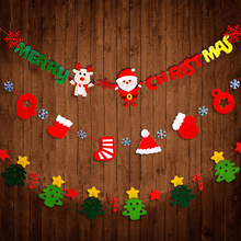Trang trí Giáng sinh Trang trí Giáng sinh Treo cờ Không dệt Cờ Giáng sinh vui vẻ Cửa vải và Windows Bunting Trang trí giáng sinh