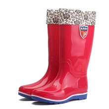 Giày thời trang mùa đông mưa nữ ấm mưa giày trượt nước giày ống cao cộng với bông ủng không thấm nước nhà bếp bảo hiểm lao động giày cao su Giày đi mưa nữ