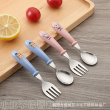 Mô hình hoạt hình muỗng nĩa muỗng dễ thương muỗng nĩa bộ đồ ăn inox 304 trẻ em cầm tay món quà dao kéo Bộ dao kéo