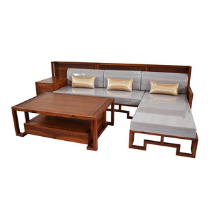 非洲酸枝木制作沙发实木家具中式精致古典沙发套装简约L型沙发