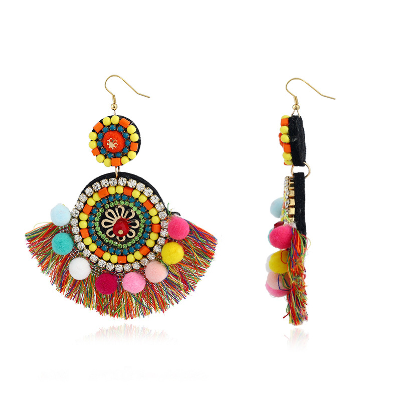 Occident and the United States Bead Drip oil earring (KC gold - black)NHKQ1145-KC gold - black