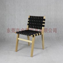 简约休闲实木椅子 设计师椅子 编织椅 绷带椅子sw-238